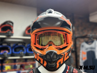 Шлем кроссовый HETOSHI OF836 EXOSS CROSS PRO MX289 цв.Серо-оранжево-черный Матовый р.M