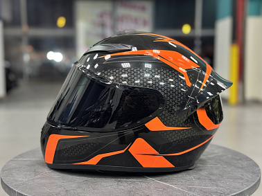 Шлем интеграл HETOSHI XD1-89 цв. Черно-оранжевый р.S