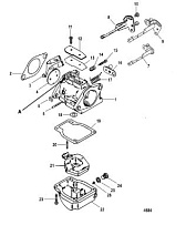 Карбюратор 2-Х ТАКТНОГО ПЛМ MERCURY 90 Серийный номер от 0G760300 до 0T979999