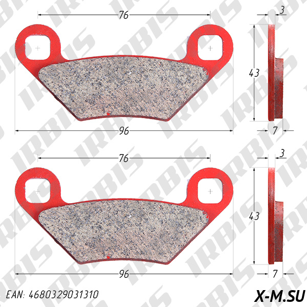 Колодки тормозные дисковый POLARIS FA475