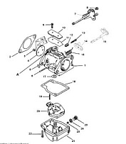 Карбюратор (WME-59/60/61/62/75/76/77/78) 2-Х ТАКТНОГО ПЛМ MERCURY 75 Серийный номер от 9793577 до 0P016999