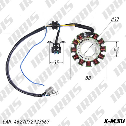 Статор генератора YBR125 (12кат.)